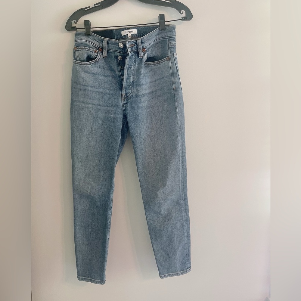 Re/Done comfort stretch high rise 90’s Jean crop